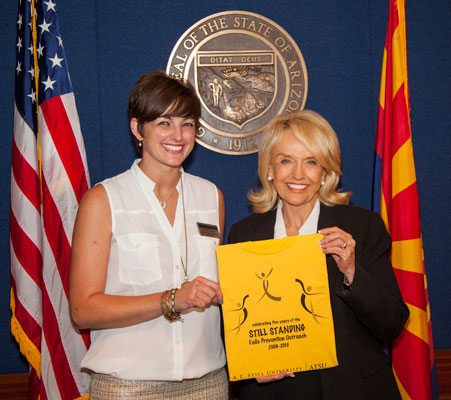 Caroline Lindsey and Arizona Governor Jan Brewer 