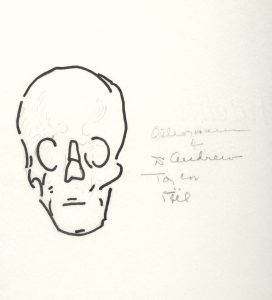 In addition to being a researcher, Dr. Weaver was also an artist. She hand-sketched this osteogram of Dr. Still’s skull to illustrate his asymmetrical cranium. Museum of Osteopathic Medicine, Kirksville, Missouri [2010.39.05]
