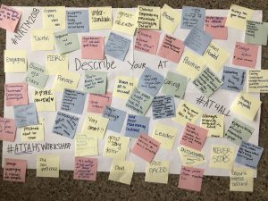 board of postit notes from the high school workshop