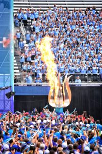 The torch lit at the Special Olympics