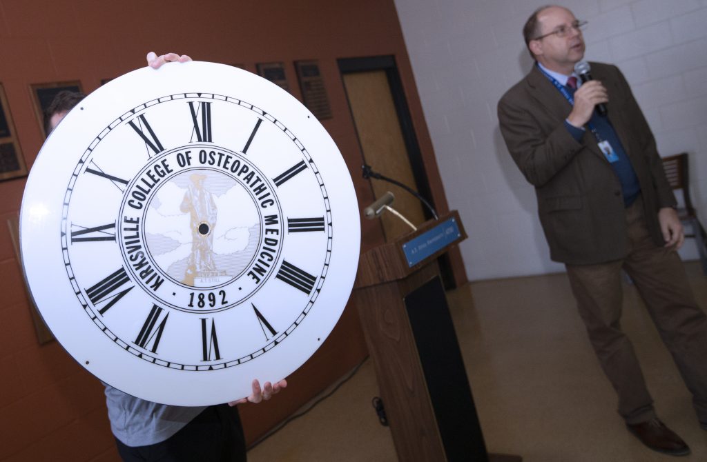 ATSU-Kirksville College of Osteopathic Medicine Centennial Clock face