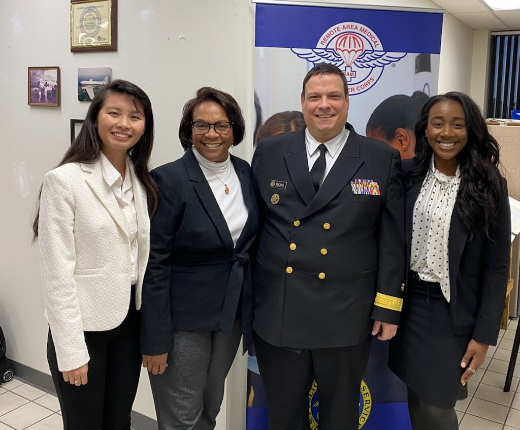 ATSU faculty and staff pose with Rear Adm. Tim Ricks, DMD, MPH, assistant surgeon general
